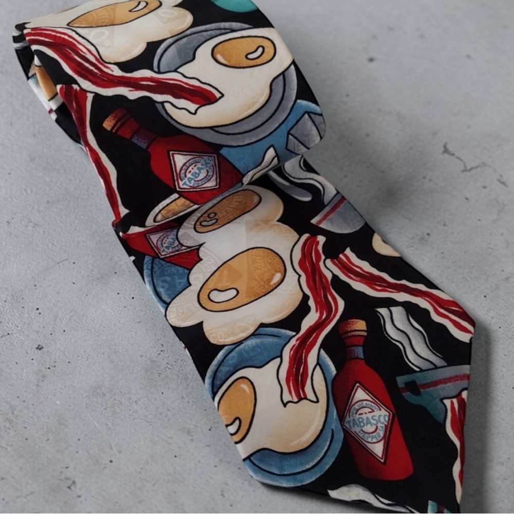 Tabasco Necktie Breakfast Tabasco Eggs And Bacon Tie